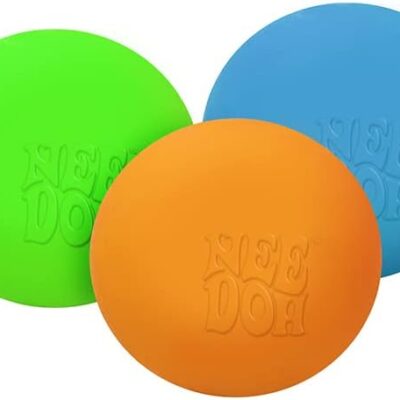 Schylling NeeDoh Teenie – Sensory Fidget Toy – 3 Mini Groovy Globs in Assorted Colors – Ages 3 to Adult (Pack of 1)