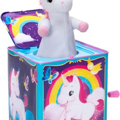 Schylling Pop & Glow Unicorn Light Up Jack in The Box