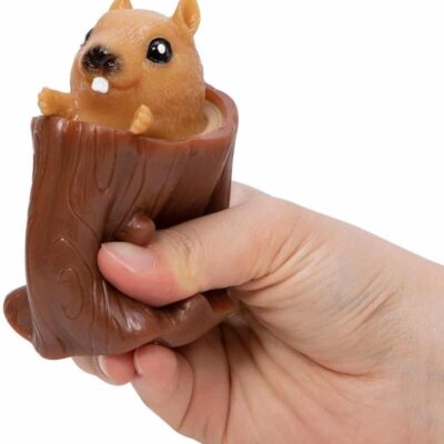 Schylling Nutty Squirrel Popper Toy – Squish Toy – Age 3+ (Pack of 1)