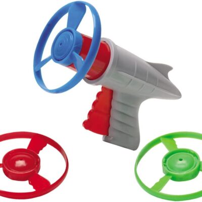 Schylling Lunar Launcher – Retro Launching Toy – Shoots Colorful Disks Horizontally and Vertically – Includes Launcher and Three Disks – Ages 6 and Up