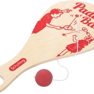 Schylling Paddle Ball – Classic Game Made with Real Wood – Ages 5 and Up – One Piece