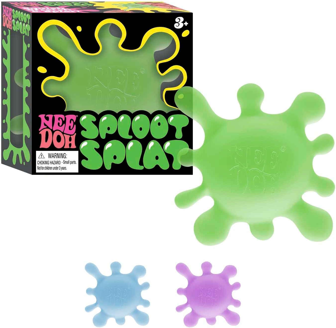 Schylling NeeDoh SplootSplat -The Splat That Sploots – Sensory Toy to Squish. Squeeze. and Pull – Ages 3 and Up – Color May Vary; One Per Pack