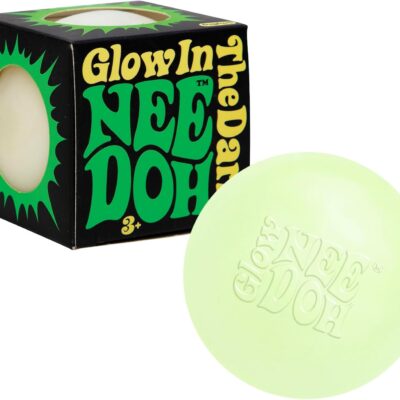 Schylling NeeDoh Glow in The Dark – Sensory Squeeze Toy – Gratifying Glowing Glob – 2.5 Wide – Glow in The Dark (Pack of 1)