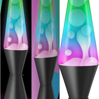The Original Lava? Lamp – 14.5 Gunmetal Grey – Classic Liquid Motion Lamp – Tri-Colored Green/Blue/Purple – Item #2098 (Amazon Exclusive)