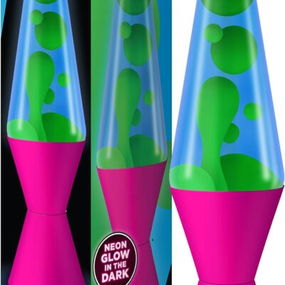 Lava The Original Lamp – 14.5 Neon Pink – Classic Liquid Motion Lamp – Green/Yellow and Blue Liquid – Item #2383 (Amazon Exclusive)