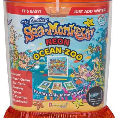 Sea-Monkeys? Ocean Zoo Neon – World-s Only Instant Pets? – Assorted Colors – Ages 6+ (Pack of 1)