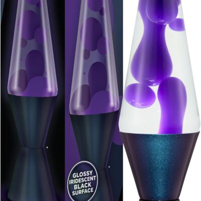 Lava The Original Lamp – 14.5 Black Iris ?C Classic Liquid Motion Lamp – Purple Wax and Clear Liquid – Item #2425 (Amazon Exclusive)