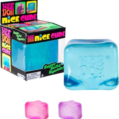 Schylling NeeDoh Nice Cube – Sensory Squeeze Toy with Super Solid Squish – 2.25 Cube – Color May Vary (Pack of 1)