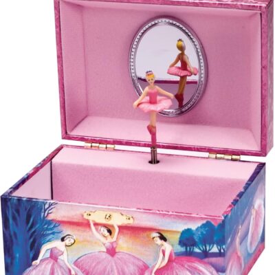 Schylling Iridescent Ballerina Jewelry Box. Pink
