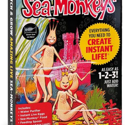 Sea-Monkeys: Retro Instant Life Kit – Tiny Brine Shrimp Growth Set. World-s Only Instant Pet. Create Life. Just Add Water. Educational Kit. Kids 6+