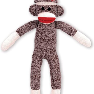 Schylling Brand Classic 20 Retro Sock Monkey Stuffed Animal – Knitted Texture Original Look – Ages 12 Months and Up